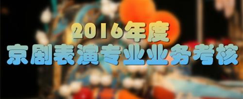 大胆日逼国家京剧院2016年度京剧表演专业业务考...